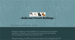 Desktop Screenshot of bellerosekennels.com