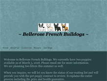 Tablet Screenshot of bellerosekennels.com